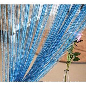 Sky Blue String Curtain Door Window Wall Room Divider Tassel Panel Home Decor